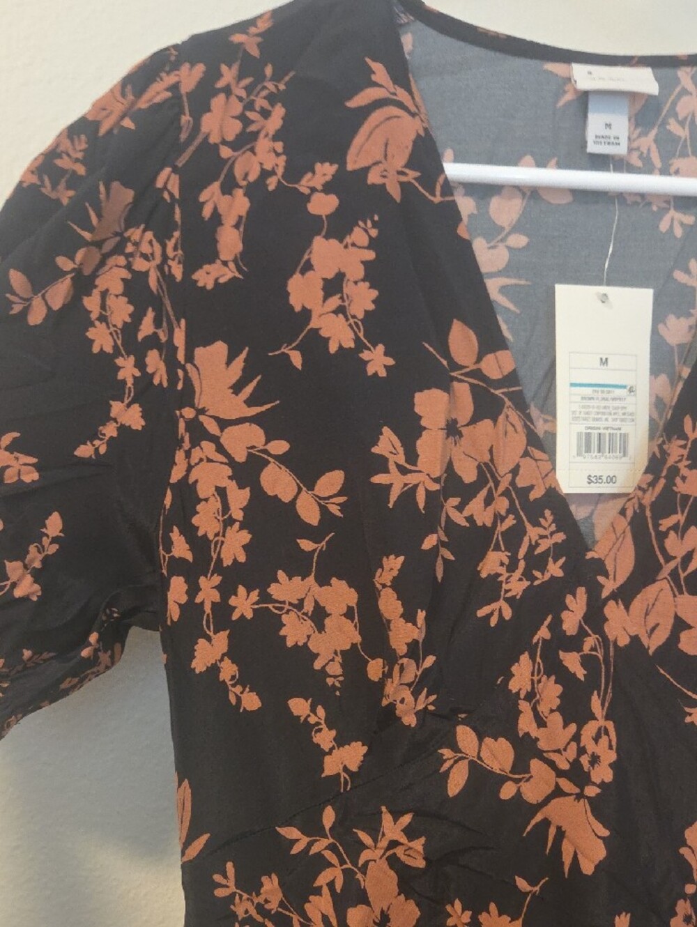 A. new day Brown/ Floral Maxi Dress - Picture 8 of 9